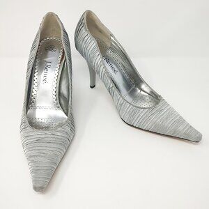 Women's J. Renee "SANA" Heels in Pleated Silver/Gray in Size 10 1/2 Wide